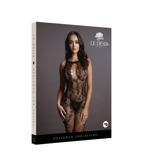 Le Désir by Shots Criss Cross Neck Bodystocking - One Size