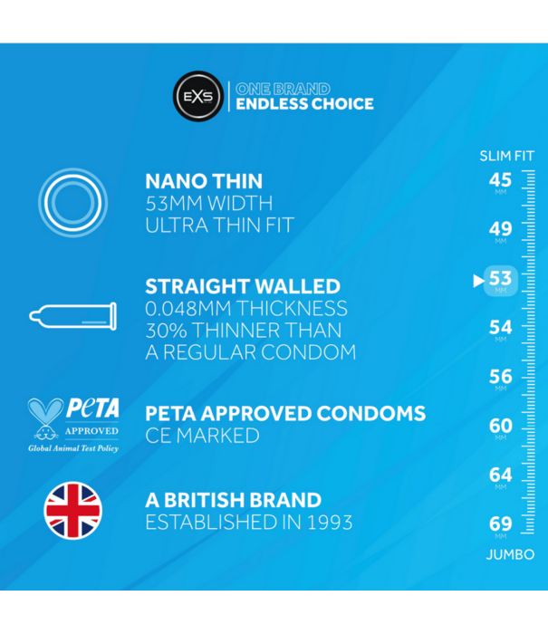 EXS EXS Nano Thin - Condoms - 12 Stuks