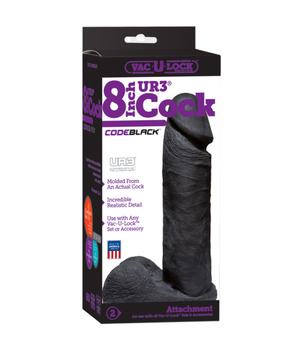 Doc Johnson CodeBlack - ULTRASKYN Dildo - 8 / 20 cm