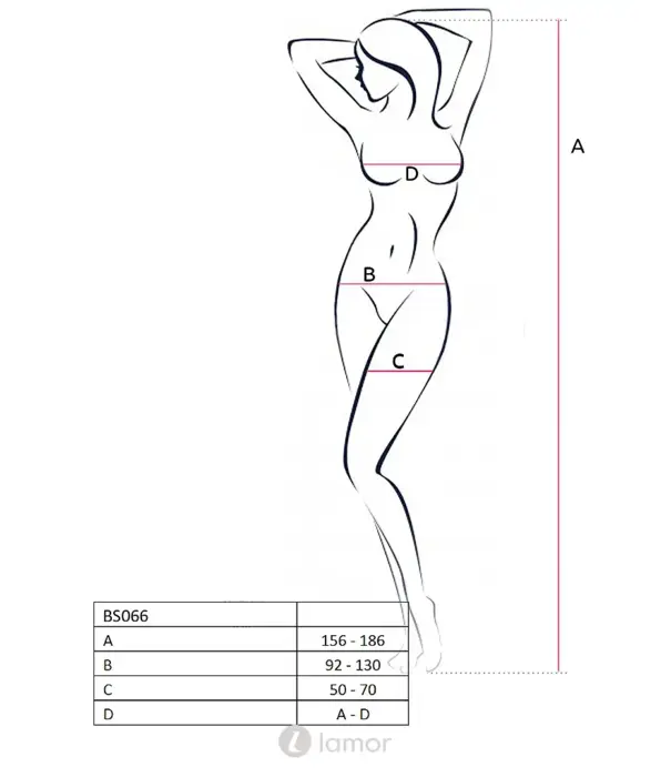 * PASSION Rode mesh bodystocking ouvert met string BS119