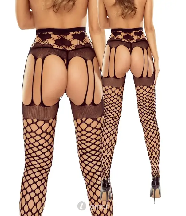 * PASSION Zwarte open panty ouvert zonder string Passion S031