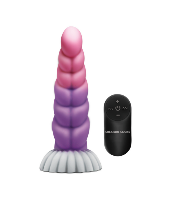 Cloud Rider - Vibrerende Eenhoorn Siliconen Dildo - Paars/Roze