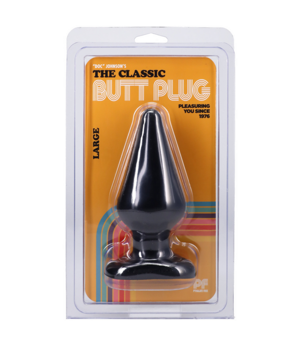 Doc Johnson Klassieke Butt Plug - Groot - Zwart