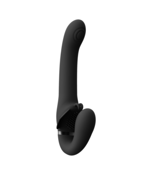 Satu - Pulse-Wave en Vibrerende Strapless Strapon - Zwart
