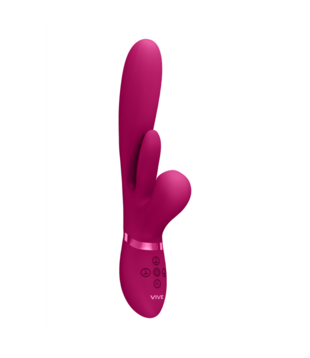 Kura - Duwende G-Spot Vibrator met Flapper Tong en Pulse Wave Stimulator - Roze