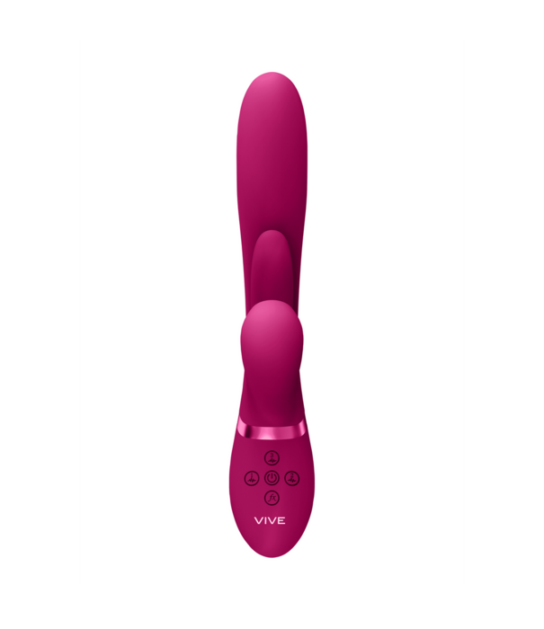 VIVE by Shots Kura - Duwende G-Spot Vibrator met Flapper Tong en Pulse Wave Stimulator - Roze