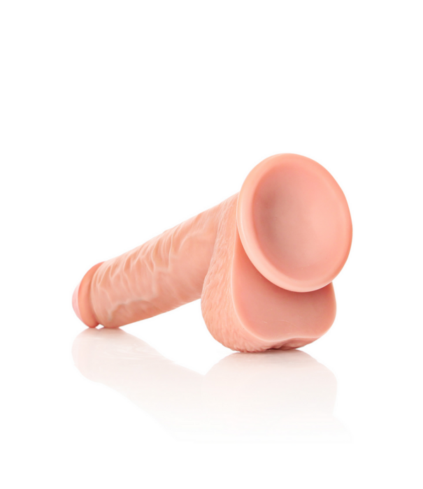 RealRock by Shots Rechtdoorgaande Realistische Dildo met Ballen en Zuignap - 10 / 25,5 cm