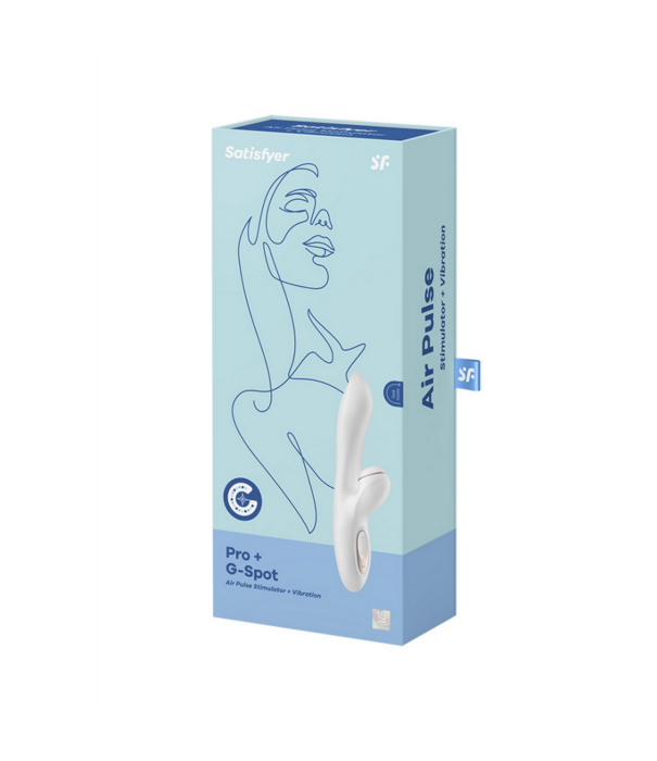 Satisfyer Pro Plus - G-Spot Air Pulse Stimulator en Vibratie - Wit/Roze Goud