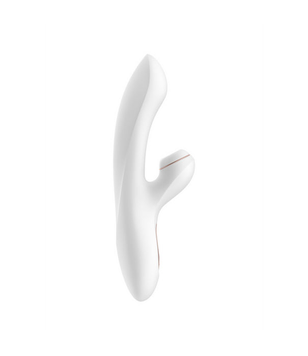 Satisfyer Pro Plus - G-Spot Air Pulse Stimulator en Vibratie - Wit/Roze Goud