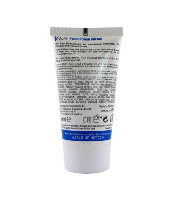 HOT V-Activ - Penis Power Cream voor Mannen - 2 fl oz / 50 ml
