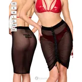 Noir Handmade F390 Troublemaker rok flock print verstelbare lengte zwart