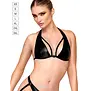 Noir Handmade F391 Troublemaker bralette wetlook bandjes zwart