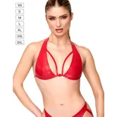 Noir Handmade F392 Troublemaker bralette wetlook bandjes rood