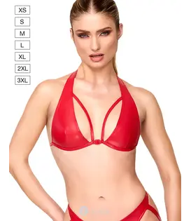 Troublemaker bralette wetlook Rood, F392