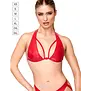 Noir Handmade F392 Troublemaker bralette wetlook bandjes rood