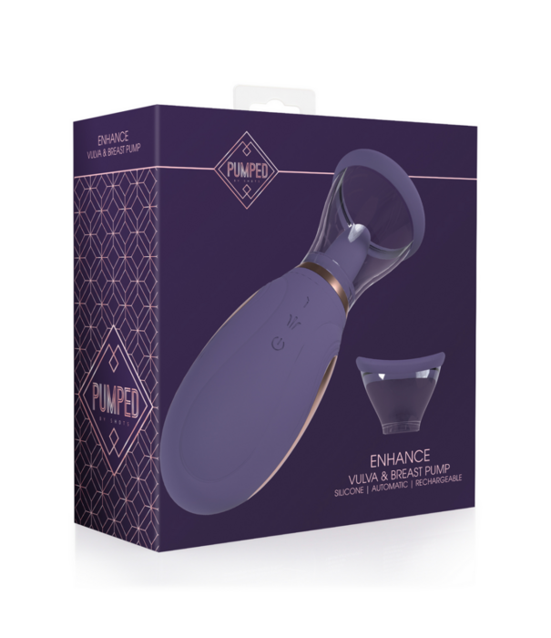 Pumped by Shots Enhance - Oplaadbare Vulva en Borst Pomp - Paars