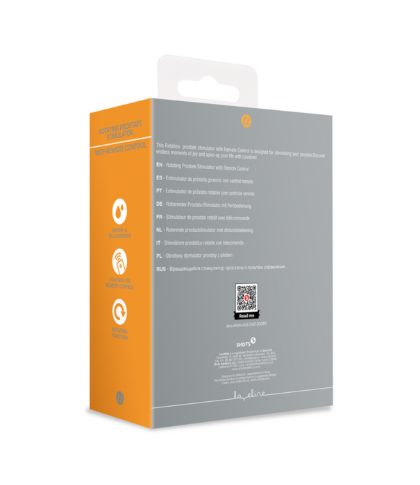 Loveline by Shots Roterende prostaatstimulator met afstandsbediening