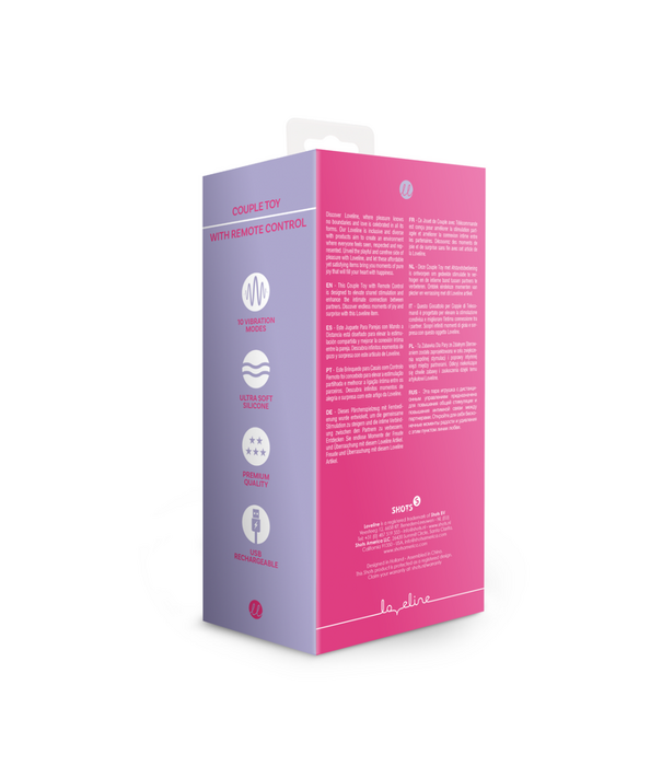 Loveline by Shots Koppel Speeltje met Afstandsbediening - Wilde Aardbei