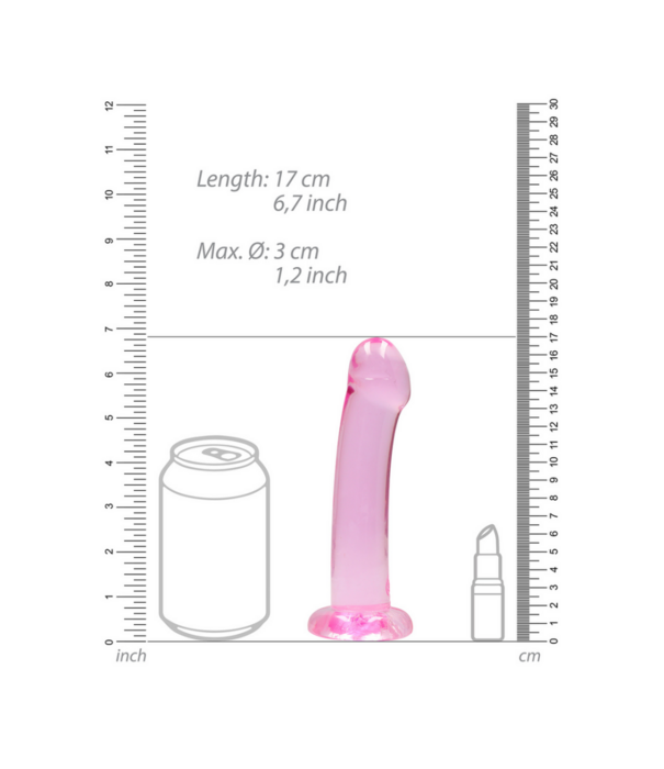 RealRock by Shots Niet-realistische dildo met zuignap - 7 / 17 cm