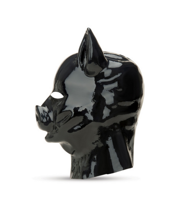 Prowler Red Latex Pig Hood - Zwart