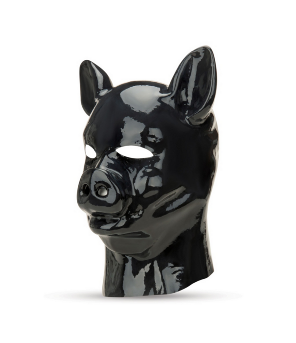 Prowler Red Latex Pig Hood - Zwart