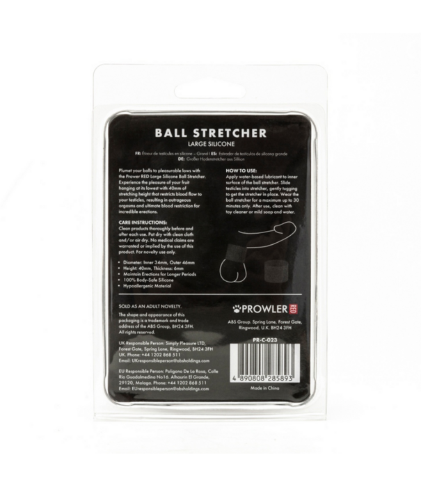 Prowler Red Siliconen Ball Stretcher - Groot - Zwart
