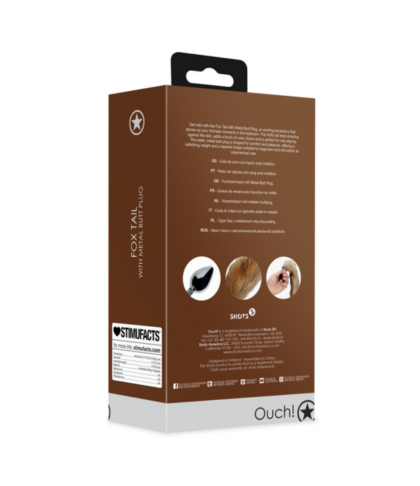 Ouch! by Shots Vossenstaart met metalen buttplug