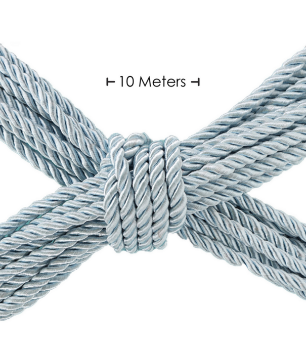 Ouch! by Shots Polyester Bondage Touw - 10 m - Poederblauw