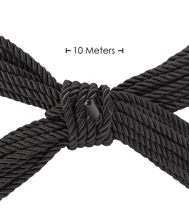 Ouch! by Shots Polyester Bondage Touw - 10 m - Zwart