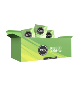 EXS 3 in 1 - Ribbed, Dotted en Flared - Condooms - 144 Stuks