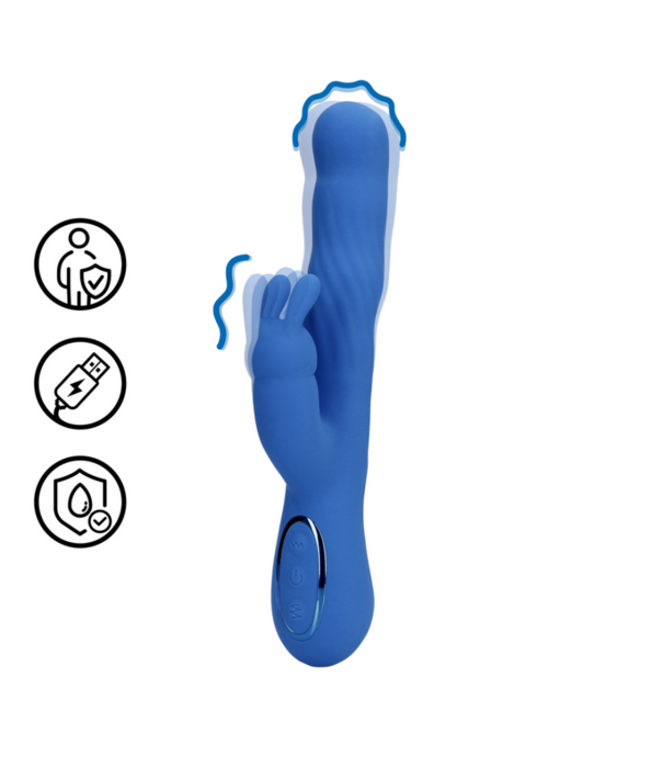 Loveline by Shots Wiggle Rabbit Vibrator - Jetset Blauw