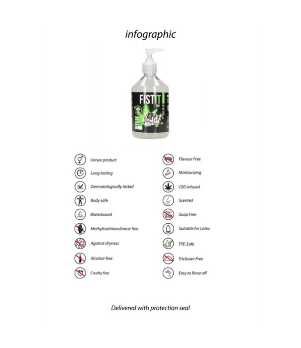 Fist It by Shots CBD Glijmiddel - 500 ml - Pomp