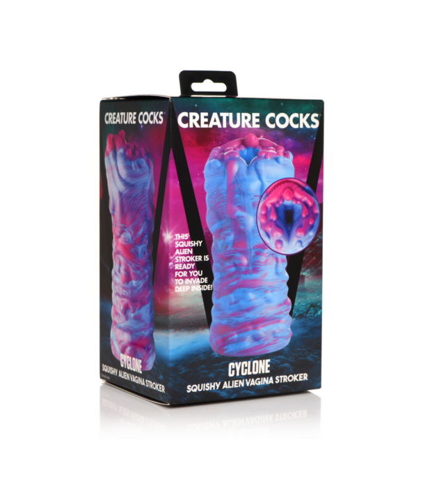 Cyclone - Silicone Alien Vagina Stroker - Paars