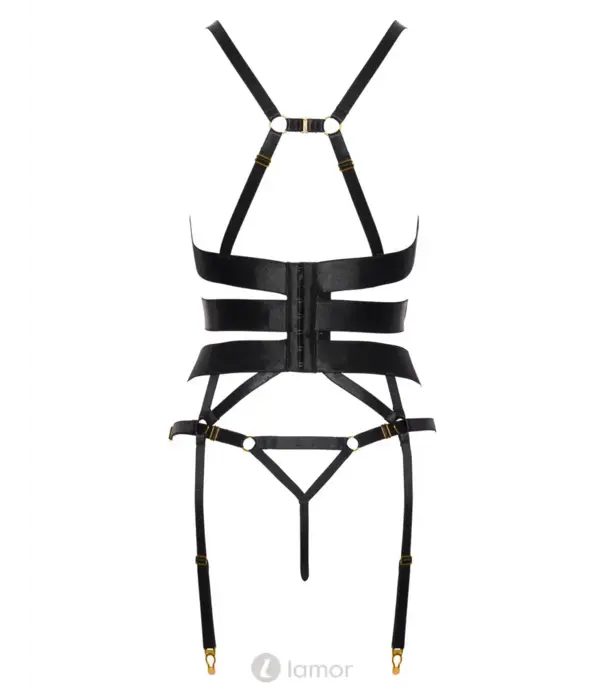 * COTTELLI  Cottelli LINGERIE Jarretelkorset En String Ouvert Set