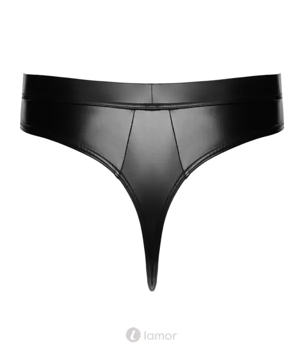 * SVENJOYMENT Svenjoyment Wetlook String Met Rits Zwart Rood