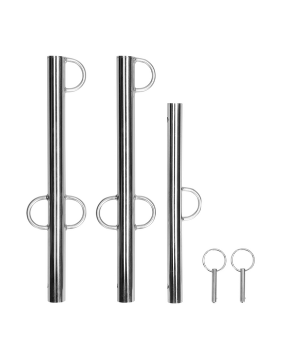 Ouch! by Shots Spreader Bar met Meerdere Haken - Zilver