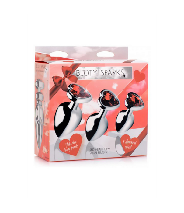 Rode Hart - Butt Plug Set