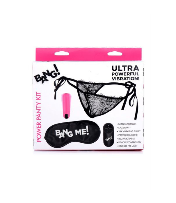 Power Panty - Kantpanty, Bullet Vibrator en Blinddoek
