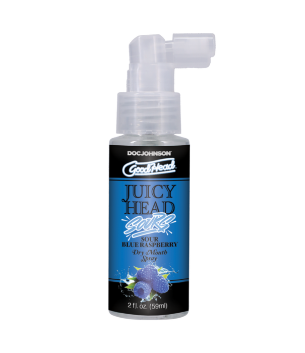 Doc Johnson Juicy Head - Dry Mouth Spray - Sour Blue Raspberry - 2 fl oz / 60 ml