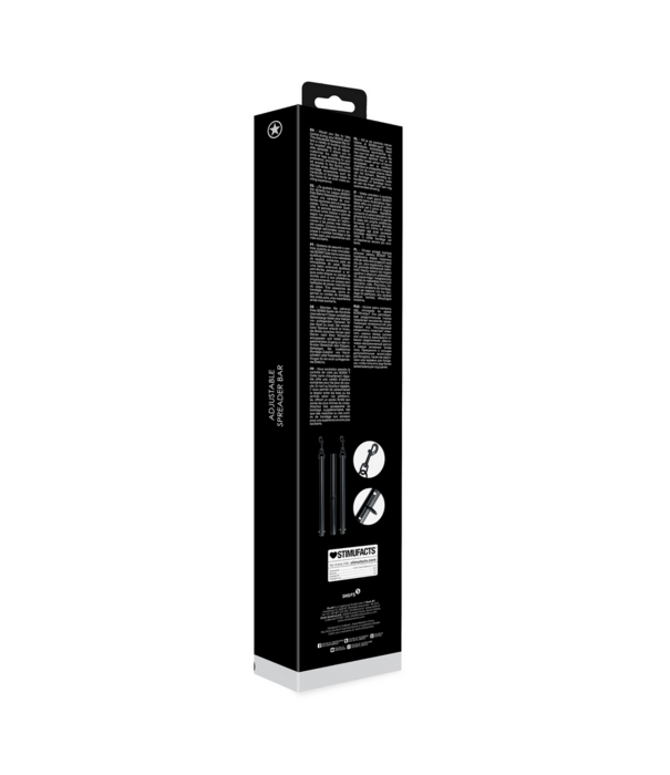 Ouch! by Shots Verstelbare Spreader Bar - Zwart