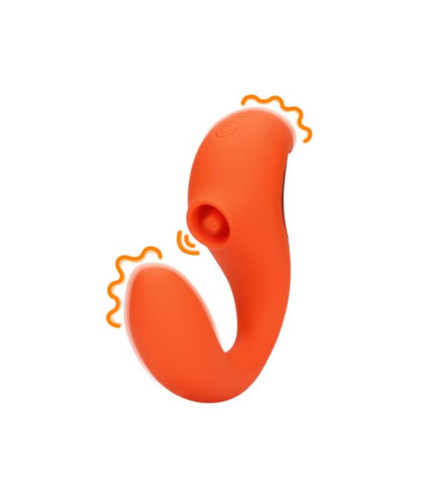 Loveline by Shots G-Spot Vibrator met Clitorale Pulse Wave - Untamed Orange