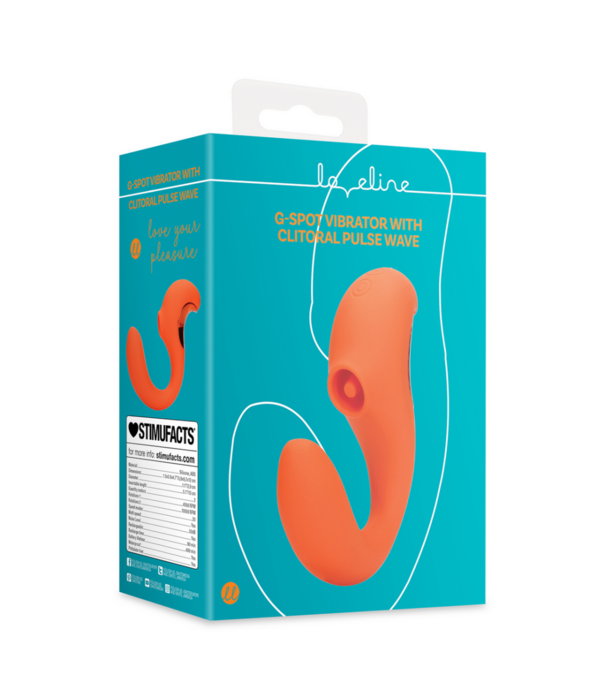 Loveline by Shots G-Spot Vibrator met Clitorale Pulse Wave - Untamed Orange