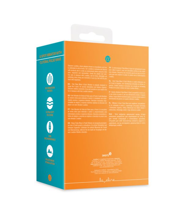 Loveline by Shots G-Spot Vibrator met Clitorale Pulse Wave - Untamed Orange