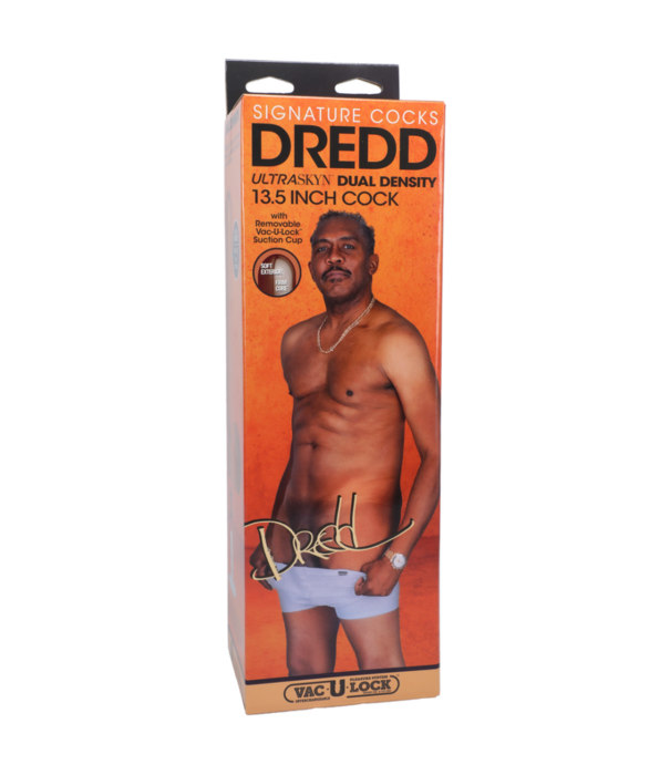 Doc Johnson Dredd - Realistische ULTRASKYN Dildo - 13,5 / 34 cm - Chocolade