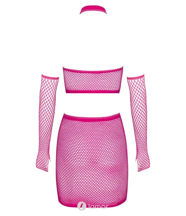 * COTTELLI  Cottelli Fantasie Roze Net Set Met Top En Minirok