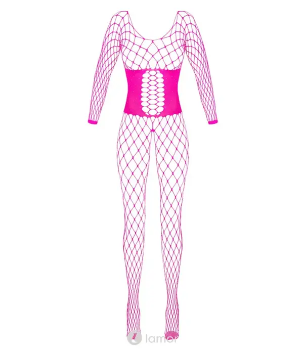 * COTTELLI  Cottelli Fantasie Roze Net Bodystocking Met Strass
