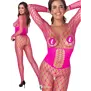 Cottelli Fantasie Roze Net Bodystocking Met Strass