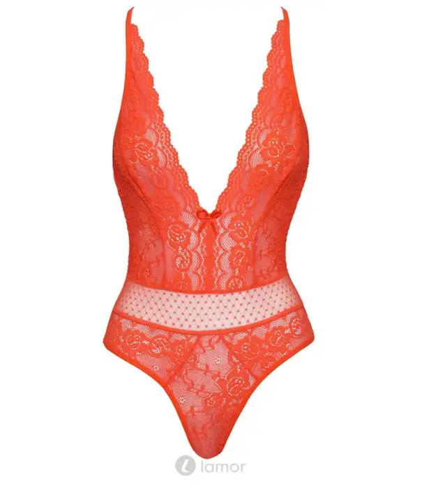 * COTTELLI  Cottelli Fantasie Neon Koraal Rio Body Met Kant