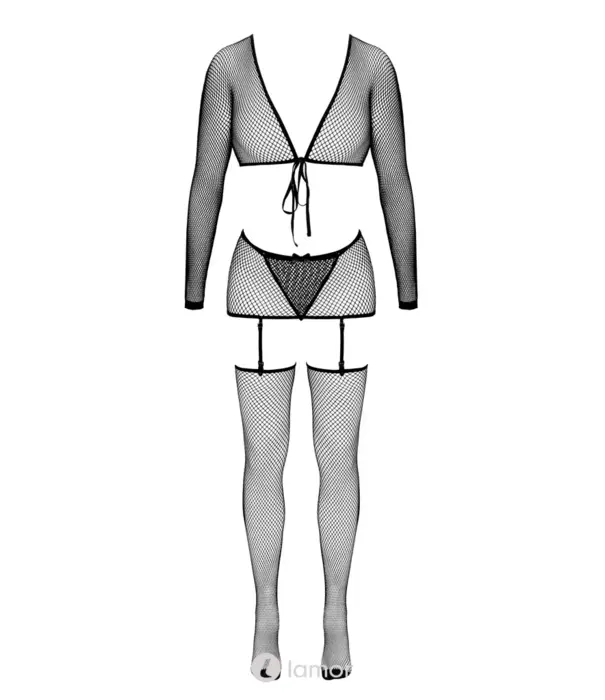 * COTTELLI  Cottelli Fantasie 4-Delige Net Lingerie Set Met Bolero