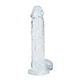 Realistische Dildo met Ballen - 5 / 12,7 cm - Transparant